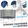 Trampoline Safety Enclosure Set of Net, 6 Poles & Hardware, Fits 12 FT. Round Frame - Installs Outside Frame view 4