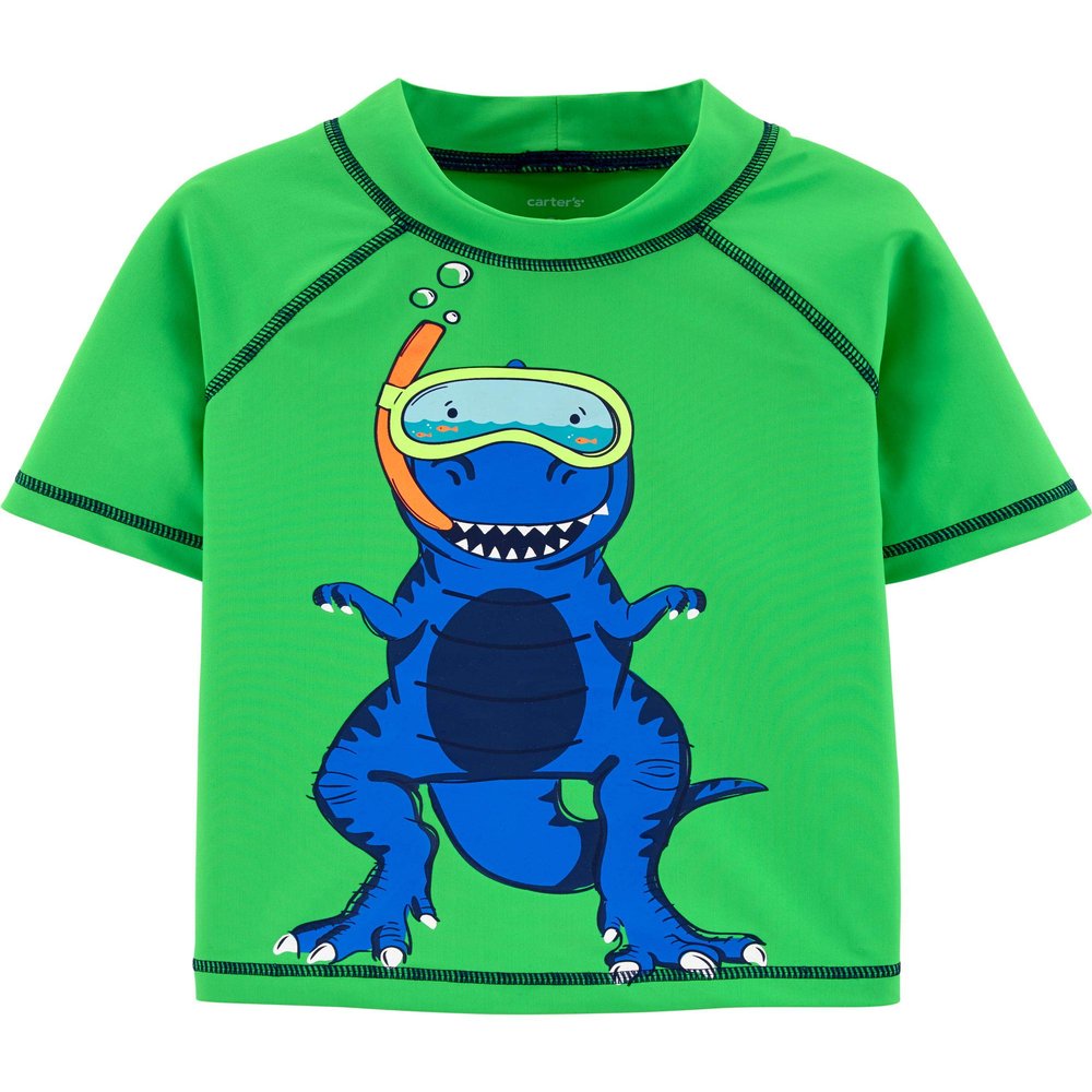 Carter's Free Combination Boys Rashguard and Swim Trunks (Dinosaur Rashguard, 3m)