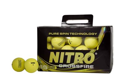 NITRO Crossfire 45 Golf Balls, 45- Pack - Yellow