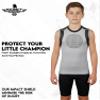Exxact Sports Youth Baseball Chest Protector, Padded Sternum Heart Guard Shirt, Softball Chest Protector Girls Youth (Gray, YL) view 4