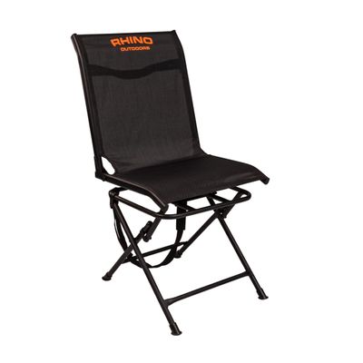 Rhino Blinds Outdoors RC-4001 Textilene Swivel Hunting Chair, Black