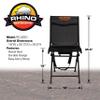 Rhino Blinds Outdoors RC-4001 Textilene Swivel Hunting Chair, Black view 2