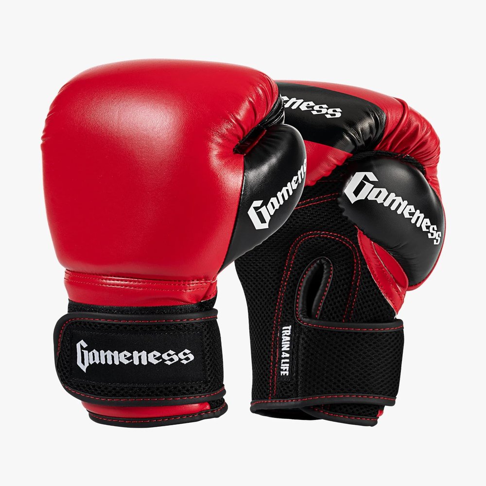Gameness Boxing Glove | Premium Leather | Professional Grade Boxing Glove Red 6 oz