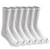 Dickies Men's Dri-Tech Essential Moisture Control Crew Socks Multipack, Solid White (6 Pairs), Large view 1