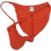 OROCOJUCO Men's Modal Cheeky Briefs Brazilain Bikini Underwear Ruched Back Skimpy Swimwear Orange XL view 1