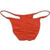 OROCOJUCO Men's Modal Cheeky Briefs Brazilain Bikini Underwear Ruched Back Skimpy Swimwear Orange XL view 2