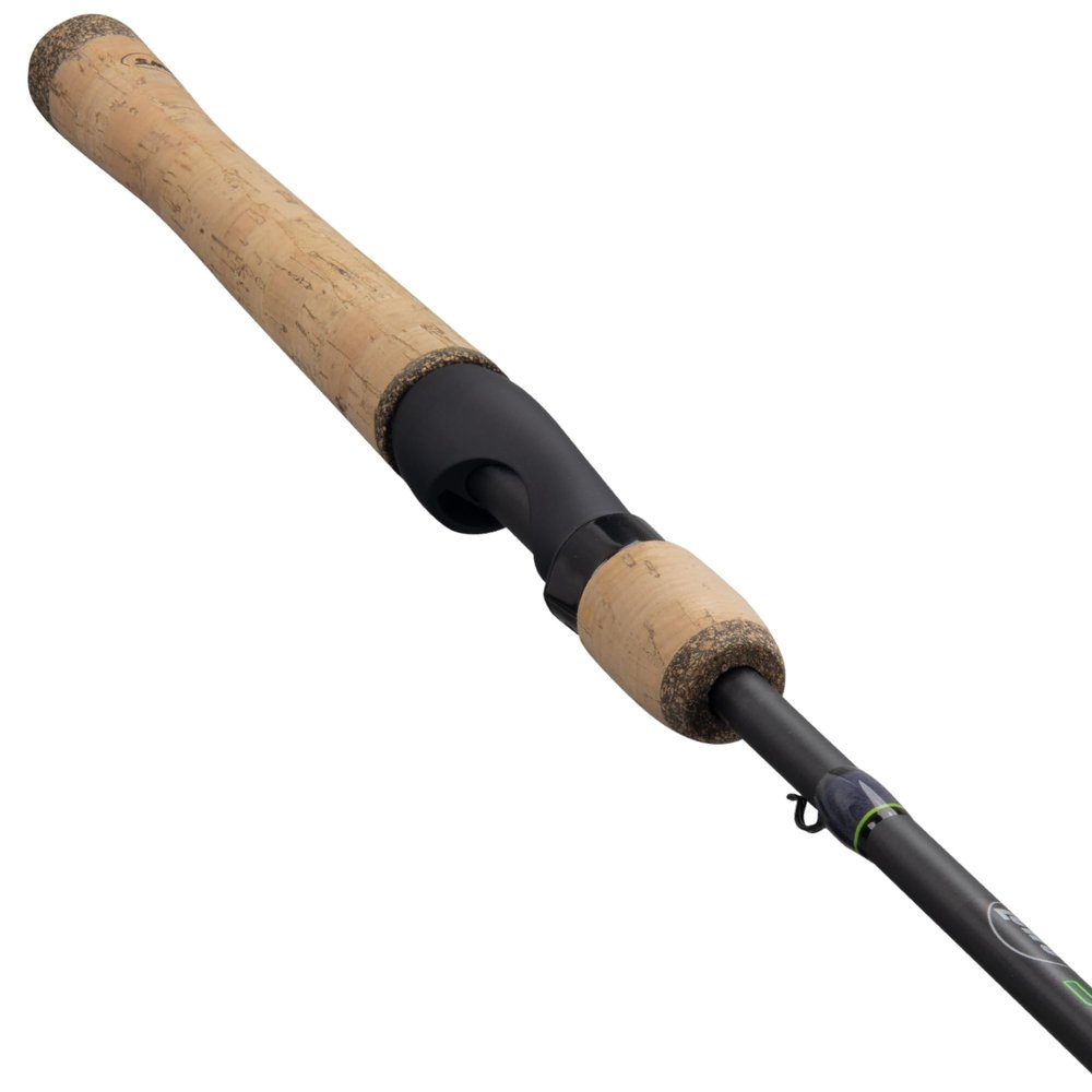 Lews Speed Stick Spinning Fishing Rod, IM8 Graphite Blank with Fuji Concept O Guides, Full-Length Cork Grips, Gray/Green