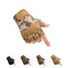 HYCOPROT Fingerless Gloves, Knuckle Protective Breathable Lightweight Outdoor Gloves for Shooting, Hunting, Motorcycling, Climbing (M, Yellow Camo) view 1