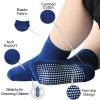 EPEIUS Baby Anti Slip Crew Socks 12 Pack with Grips for Toddlers Little Boys Girls Infants Kids Non Skid Value Pack,6-12 Months Black/White/Grey/Blue view 2