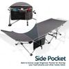 ZONETECH Folding Outdoor Travel Cot-Classic Grey Premium Quality Lightweight Portable Heavy Duty for Adult and Kids with Large Pocket-Perfect for Hiking, Camping, and Outside Use Activity view 2