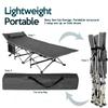 ZONETECH Folding Outdoor Travel Cot-Classic Grey Premium Quality Lightweight Portable Heavy Duty for Adult and Kids with Large Pocket-Perfect for Hiking, Camping, and Outside Use Activity view 4