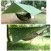 Oversized rain Rope tarp and Camping Hammock with Mosquito net, Portable Single Double Hammock with Tree Strap Hammock Set for Camping, Backpacking hikes, Outdoor BackyardArmy Green view 4