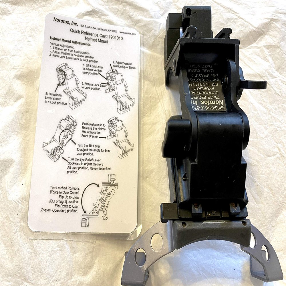 New Genuine USGI Norotos NVG Rhino Mount II 1955010-2 BLKNM