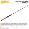 Lews Speed Stick Spinning Fishing Rod, IM8 Graphite Blank with Fuji Concept O Guides, Full-Length Cork Grips, Gray/Green view 2