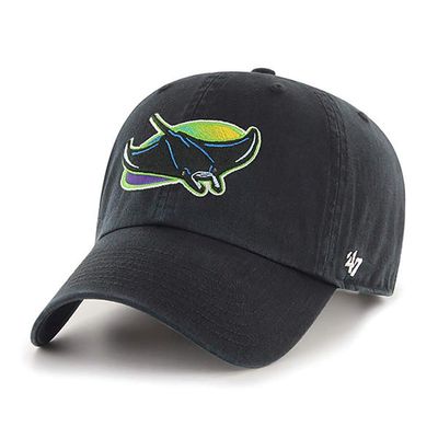 '47 New York Yankees Adjustable Cap Clean Up MLB, Tampa Bay Rays Black Cooperstown, One Size
