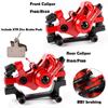 Farbetter Bike Disc Brake Kit, Including Front and Rear Caliper, 160mm Rotor, Mechanic Tool-Free Pad Adjuster for Mountain Bike, Road Bike, Fixed Gear Bike, MTB, BMX (Red) view 2