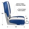Leader Accessories A Pair of New Low Back Folding Boat Seat(2 seats) (B-White/Blue) view 2