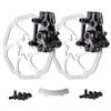 Farbetter Bike Disc Brake Kit, Including Front and Rear Caliper, 160mm Rotor, Mechanic Tool-Free Pad Adjuster for Mountain Bike, Road Bike, Fixed Gear Bike, MTB, BMX (Black) view 1
