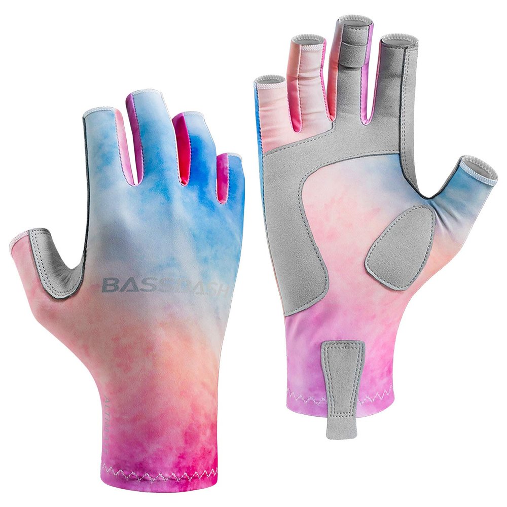 BASSDASH ALTIMATE UPF 50+ Womens Fishing Gloves UV Sun Protection Fingerless Gloves for Kayaking Paddling Hiking Cycling Driving Shooting Training