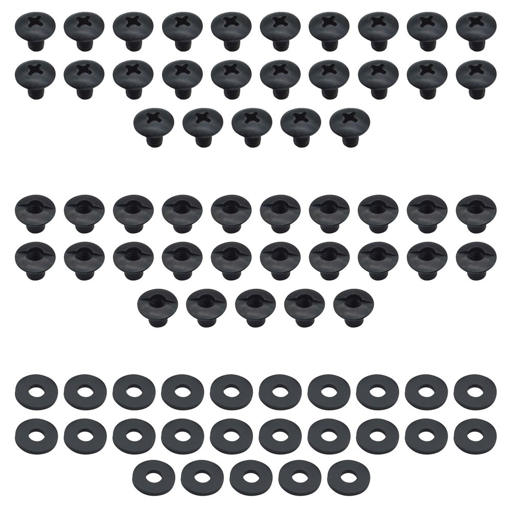 Holsterbuilder Premium Chicago Screws Kit, Thru-Hole Machine Screw Fasteners with Rubber Washers for Kydex and Leather Holster Sheath Crafting
