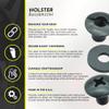 Holsterbuilder Premium Chicago Screws Kit, Thru-Hole Machine Screw Fasteners with Rubber Washers for Kydex and Leather Holster Sheath Crafting view 3