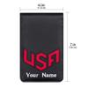 BIG TEETH USA Pattern Golf Scorecard Holder Black, Yardage Book Cover Custom, Golf Yardage Book Holder with Name view 3