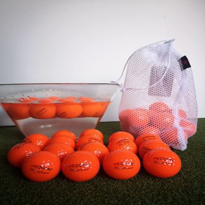 A99Golf Floating Golf Balls with Carry Bag Water Practice Floater Balls for Pool, Pond & Water Range, High-Visibility Orange (48 Pack)
