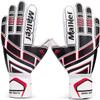 Malker Soccer Goalie Gloves Goalkeeper Gloves with Fingersave and Double Wrist Protection, Strong Grip Goalkeeper Gloves for Youth&Adult Size 6 (White) view 1