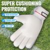 Malker Soccer Goalie Gloves Goalkeeper Gloves with Fingersave and Double Wrist Protection, Strong Grip Goalkeeper Gloves for Youth&Adult Size 6 (White) view 4