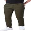 Plaid&Plain Men's Skinny Stretchy Khaki Pants Colored Pants Slim Fit Slacks Tapered Trousers 819 Olive 28X28 view 1