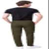 Plaid&Plain Men's Skinny Stretchy Khaki Pants Colored Pants Slim Fit Slacks Tapered Trousers 819 Olive 28X28 view 2