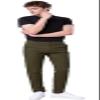 Plaid&Plain Men's Skinny Stretchy Khaki Pants Colored Pants Slim Fit Slacks Tapered Trousers 819 Olive 28X28 view 4