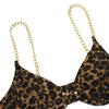 AIBEARTY Women's Sexy Metal Chain Strap Bikini Set 2 Piece Swimsuit Bathing Suit Leopard view 4