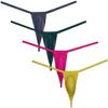 OROCOJUCO Sexy Men's Bulge Thong Underwear Shiny G-String Hipster Tangas Micro T-back 4-Pack GDPY XL view 1