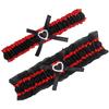 MERRYJULY Satin Wedding Garter Belt Set Bridal Leg Garter Free Size(15-23 inch) (Red/Black) view 1