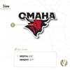 Desert Cactus University of Nebraska at Omaha Sticker UNO Mavericks Vinyl Decal Laptop Water Bottle Car Scrapbook (IND 00025A) view 3