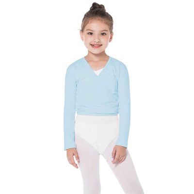 Bezioner Ballet Wrap Top Girls Ballet Sweater Dance Sweater for Girls Blue, XL