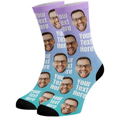 Custom Face Socks, Funny Socks with Faces for Men Women Cat Dog Lovers, Personalized Gifts