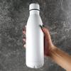 eBuyGB Metal Water Bottle 790ml Stainless Steel Leakproof Drinks Bottle Reusable BPA Free Matt Water Bottles - Travel Cup for School, Gym, Outdoor, Yoga & Sports - White (Pack of 1) view 3