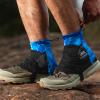 AONIJIE Low Trail Gaiters Reflective Ankle Gators Protective Shoe Covers with UV Protection & Breathable & Sand Prevention for Triathlon Marathon Hiking (Black Blue) view 2