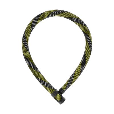 ABUS Chain Lock IVERA Chain 7210 - Bicycle Lock with Highly Flexible IvyTex Synthetic Fibre Coating - ABUS Security Level 8-85 cm - Yellow
