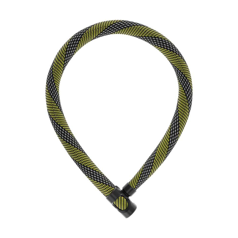 ABUS Chain Lock IVERA Chain 7210 - Bicycle Lock with Highly Flexible IvyTex Synthetic Fibre Coating - ABUS Security Level 8-85 cm - Yellow
