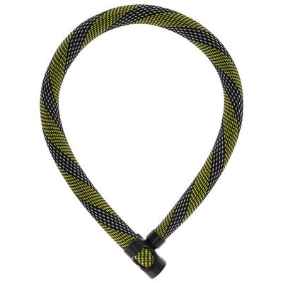 ABUS Chain Lock IVERA Chain 7210 - Bicycle Lock with Highly Flexible IvyTex Synthetic Fibre Coating - ABUS Security Level 8-110 cm - Yellow