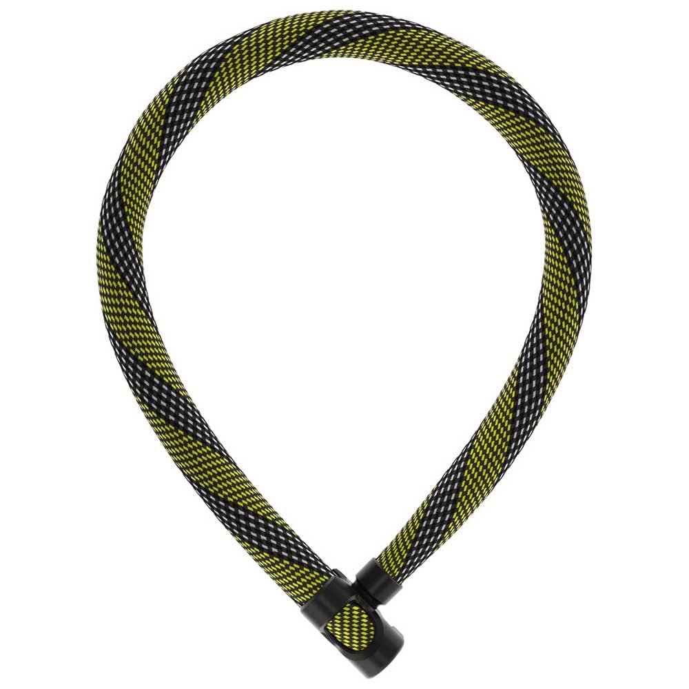 ABUS Chain Lock IVERA Chain 7210 - Bicycle Lock with Highly Flexible IvyTex Synthetic Fibre Coating - ABUS Security Level 8-110 cm - Yellow