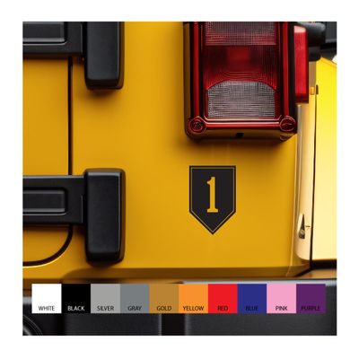 1st Infantry Patch Vinyl Decal (Black, 4 inches Tall)