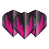 RED DRAGON Hardcore Radical Black & Pink Dart Flights - 4 Sets Per Pack (12 Dart Flights in Total) view 2
