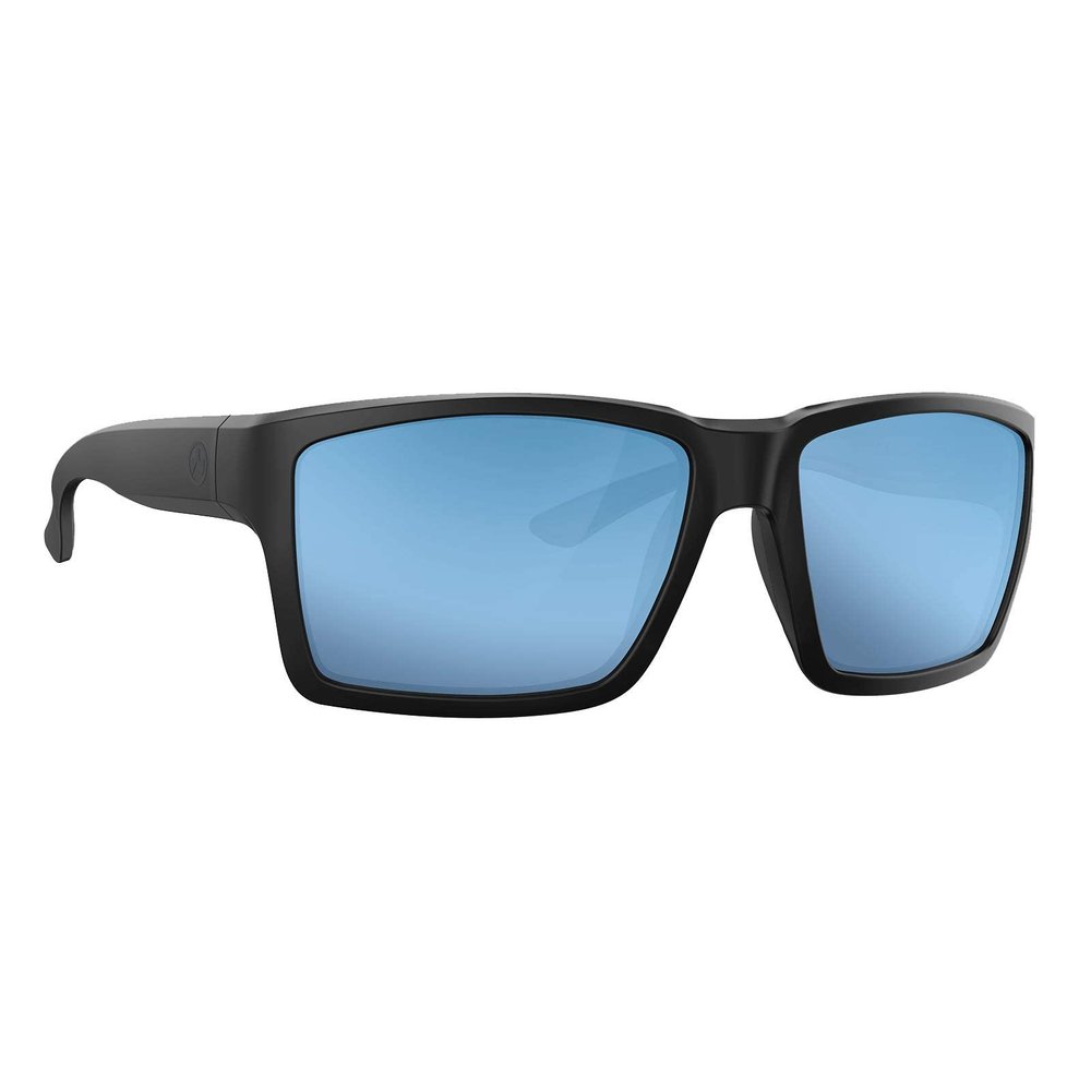 Magpul Explorer XL Sunglasses Tactical Ballistic Sports Eyewear Shooting Glasses for Men, Matte Black Frame, Bronze Lens with Blue Mirror (Polarized), One Size