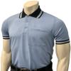 Smitty | BBS-307 | Baseball Softball Umpire Shirt | Body Flex Style Short Sleeve | Accommodates Chest Protector | Elite Official's Choice! (Carolina Blue w/Black Trim, Large)