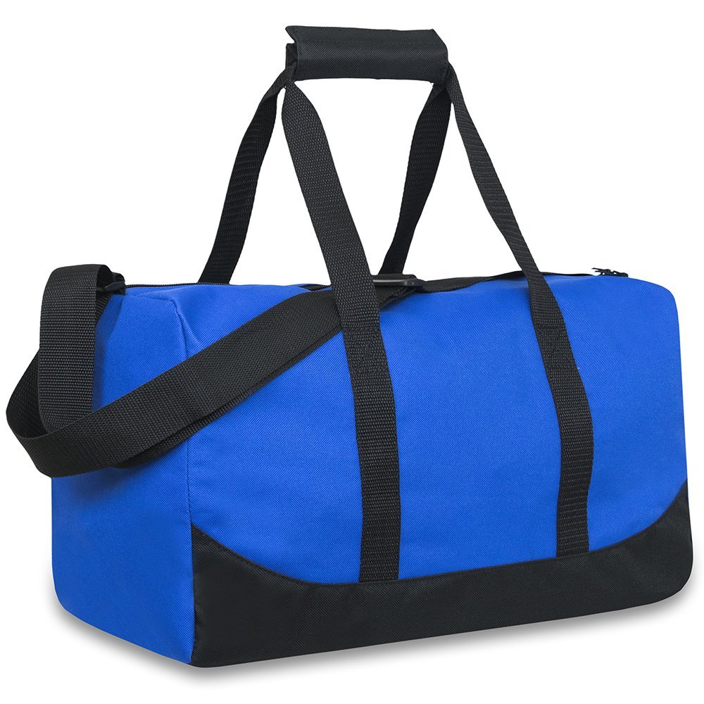 30 Liter, 17 Inch Canvas Duffle Bags for Men and Women Travel Weekender Overnight Carry-On Shoulder Duffel Tote Bags (Blue)