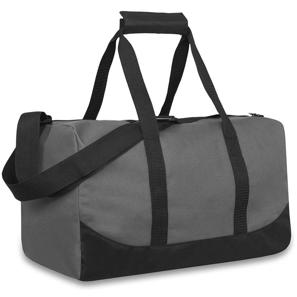 30 Liter, 17 Inch Canvas Duffle Bags for Men and Women  Travel Weekender Overnight Carry-On Shoulder Duffel Tote Bags (Grey)